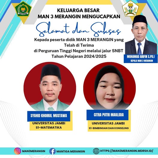Dua Siswa MAN 3 Merangin Raih Kesempatan Emas di UNJA